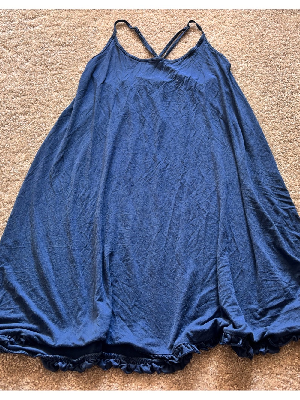 Lake Ruffle Trim Slip Pajama Dress